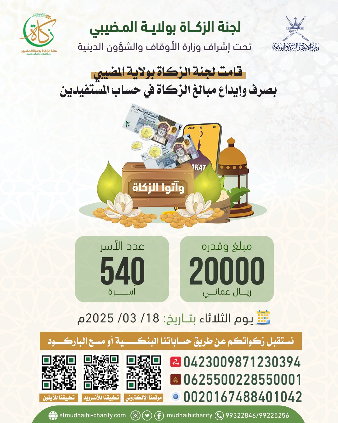  صرف مبالغ الزكاة 